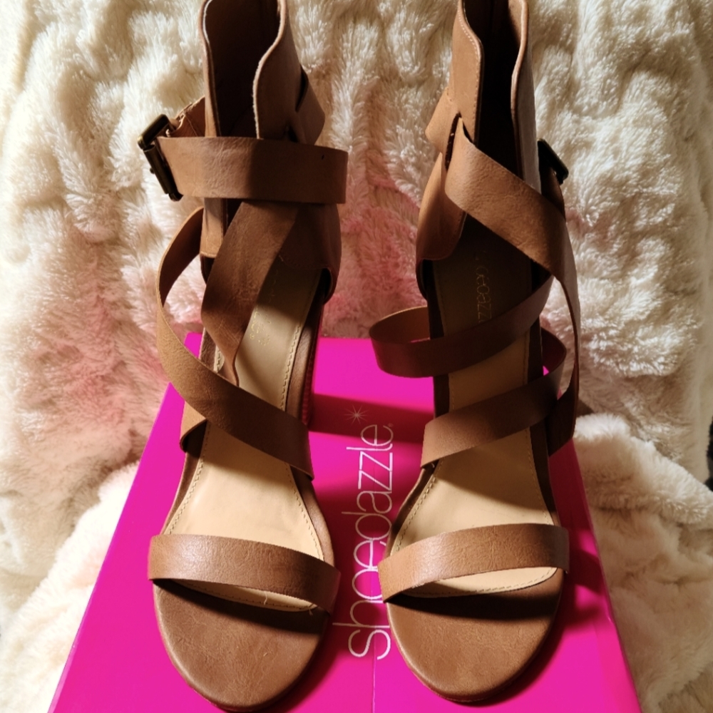 JustFab Heeled Sandals size 10